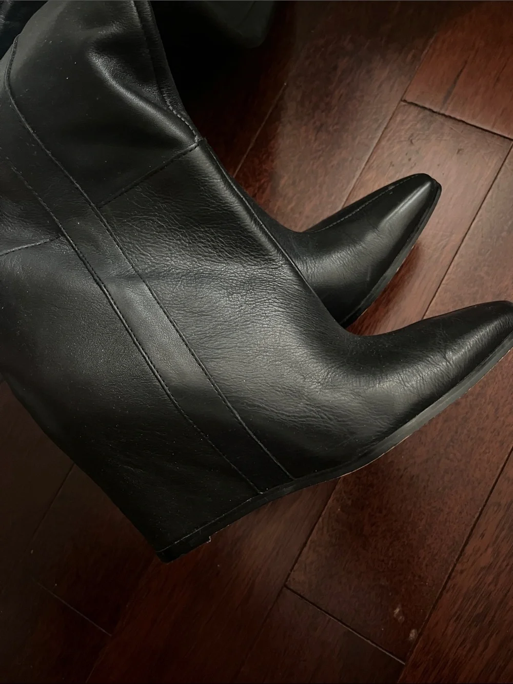 Vince Camuto Black Over-the-Knee Pointed Toe Boots